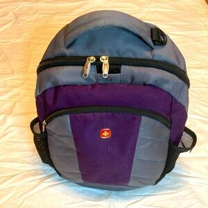 Swiss (Army) Gear Backpack Gray Grey Purple and Black school camping vacation